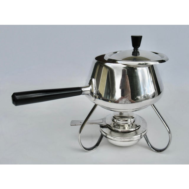 Mid-Century Modern C.1970's (Switzerland) Cheese/Chocolate Fondue Platform Lidded Serving Piece With Heating Element For Sale - Image 3 of 12