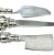 1990s 1990s Silver-Plated Christmas Cheese Knife Serving Set - Nutcracker, Santa & Candy-Cane - Set of 3 For Sale - Image 5 of 5