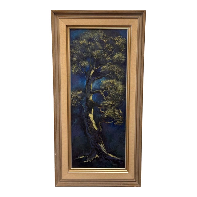 J. Lamm Tree Oil Painting, Framed For Sale