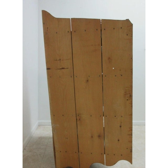 Antique Oak chestnut Hanging Corner Cabinet Cupboard Display Hutch For Sale - Image 9 of 11