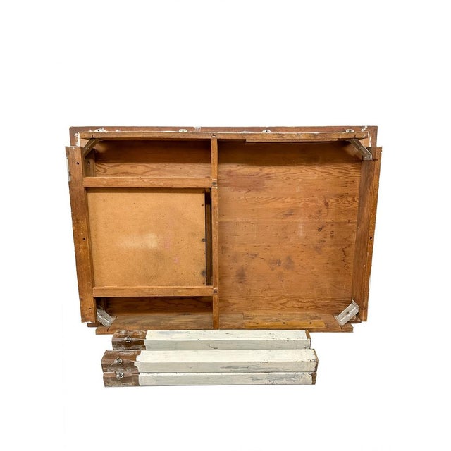 Vintage Distressed Desk in White, 1950s For Sale - Image 10 of 12