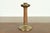 A gorgeous Arts & Crafts period brass finished hand hammered copper candlestick By Roycroft (signed with impressed orb and...