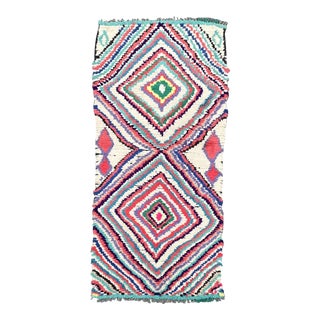 Mid Century Modern Colorful Moroccan Azilal Rug For Sale