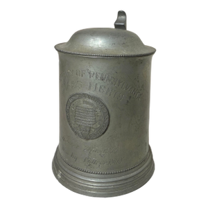 Antique 1905 Pewter College University Pennsylvania Class 8 Tankard Trophy Stein