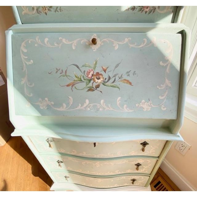 Light Blue Secretary Desk by John Widdicomb For Sale - Image 11 of 12