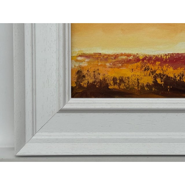 Contemporary Golden Hour - Miniature Abstract Landscape Art by Contemporary British Artist 2025 For Sale - Image 3 of 13