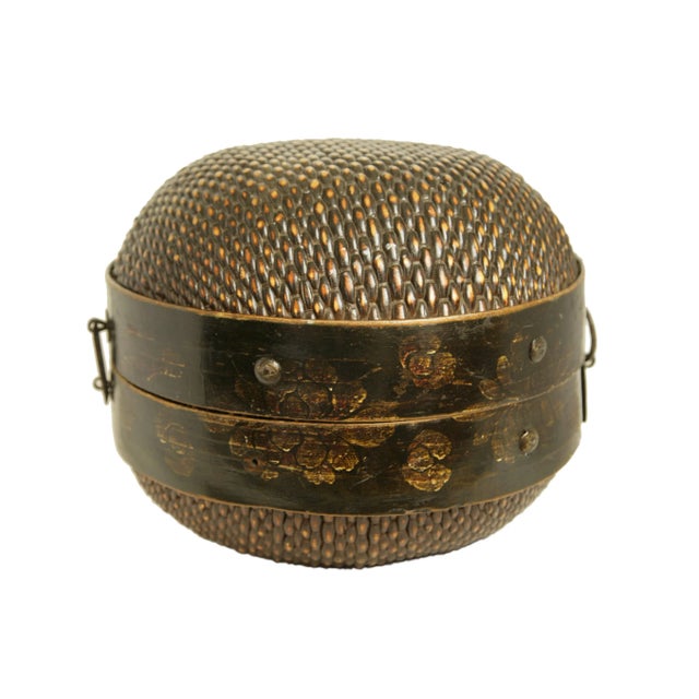 Chinese Woven Rattan Hat Box - 16" - Late 19thc. For Sale - Image 11 of 11