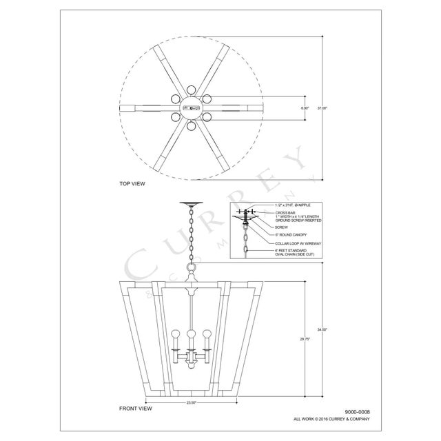 Currey & Company Bastian Large Lantern For Sale In Atlanta - Image 6 of 7