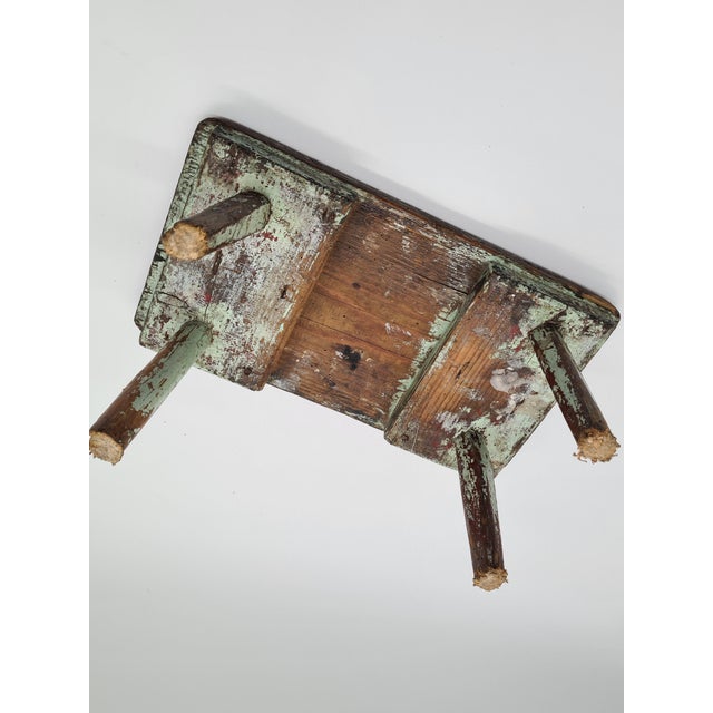 1950s Vintage Swedish Country Stool, 1950s For Sale - Image 5 of 7