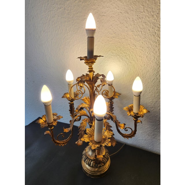 Vintage Gilded Florentine Floor Lamp, 1920s For Sale - Image 13 of 18