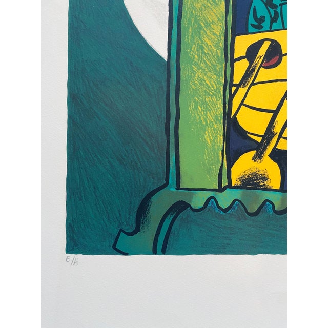 Early 20th Century Naftali Bezem, Israeli Surrealist Judaica Abstract Lithograph Naftali Bezem For Sale - Image 5 of 8