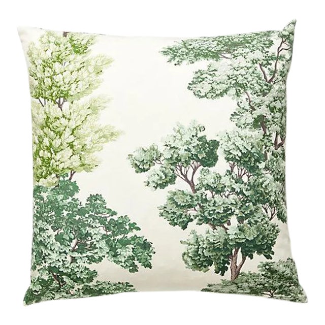 The House of Scalamandré Central Park Pillow, Green For Sale