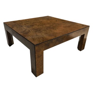 Large 1960s John Widdicomb Burl Elm Coffee Table For Sale