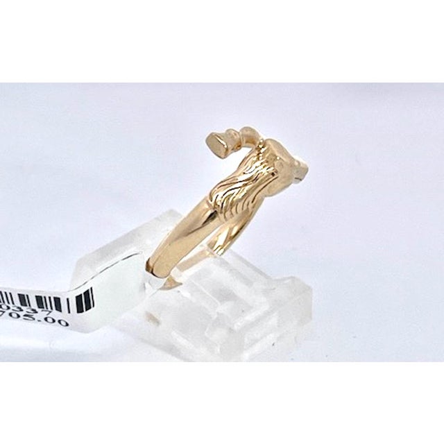 Metal 14k Yellow Gold Horse Ring Doves by Doron Paloma Size 6.75 For Sale - Image 7 of 10