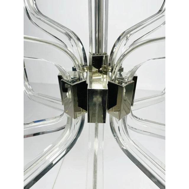 Metal Crystal & Nickel 12 Arm Chandelier by Chapman & Myers for Visual Comfort For Sale - Image 7 of 12