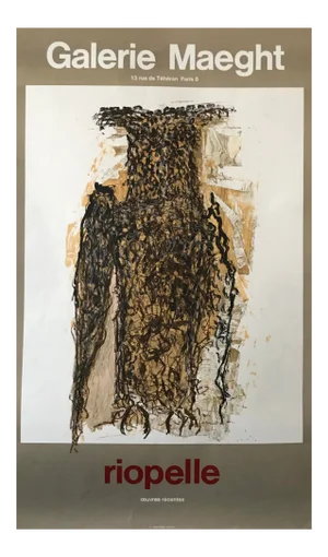 Original French Exhibition Poster, Riopelle Galerie Maeght
