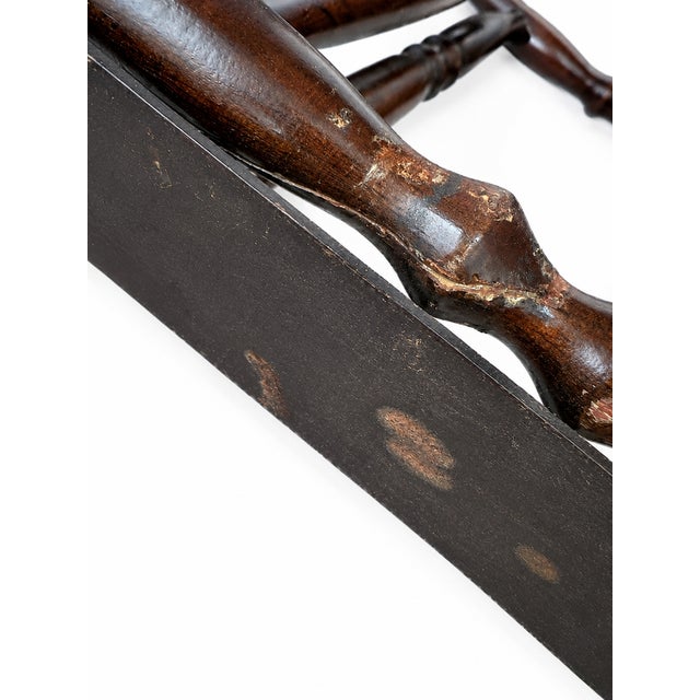 Mid-Century Modern Italian Ebonized Wood Folding Accordion Magazine Rack, 1950s For Sale - Image 9 of 10