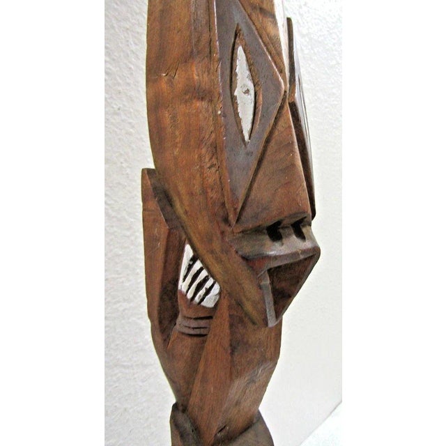 Antique West African Voodou Folk Art Hand-Carved Wooden Papa Legba Sculpture For Sale - Image 11 of 15