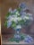 Traditional Still Life Glycine in a Vase Oil Painting 19th Century, Framed For Sale - Image 3 of 12