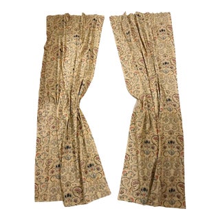 Vintage Used Lined Curtains For Sale Chairish