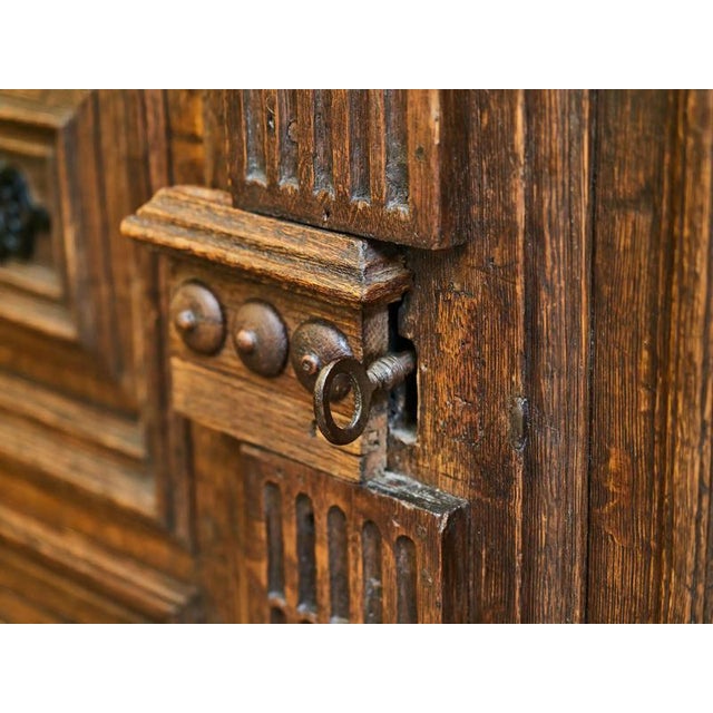 Flemish Renaissance Oak Cabinet with Carvings For Sale - Image 11 of 12