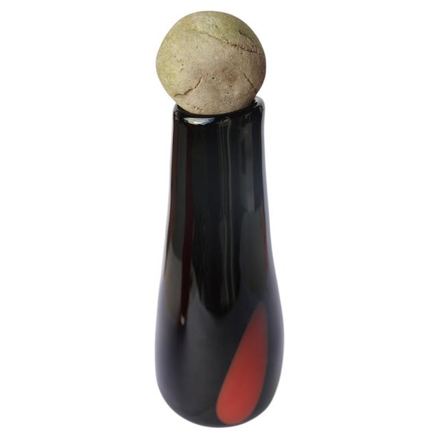 Brown Yutori Dotto Sculpture in Mouthblown Glass by Pia Wüstenberg For Sale - Image 8 of 8
