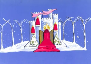 Lanvin Paris Lipstick Castle C1950s Original Advertising Artwork