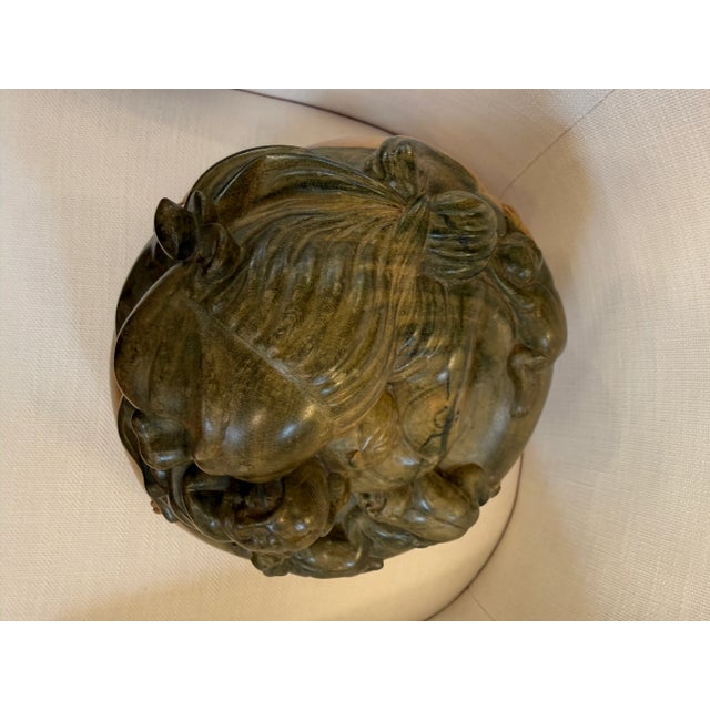 Wood Antique Japanese Carved Boxwood Fertility Sculpture For Sale - Image 7 of 12