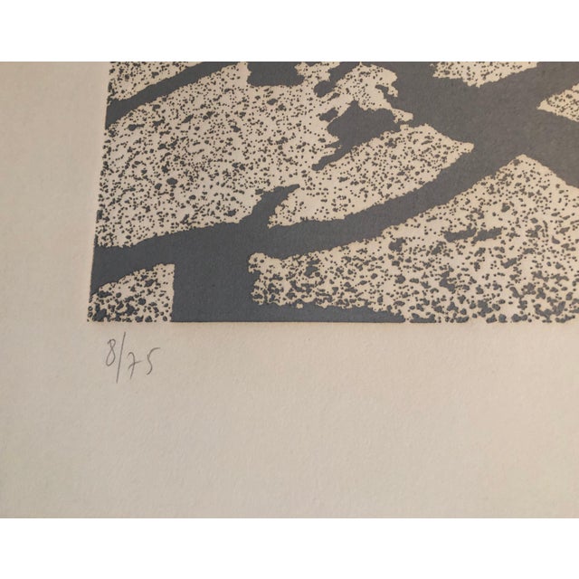 Menashe Kadishman, Israeli Modern Pop Art Aquatint Etching Cracked Earth Art Kadishman Lithograph, c.1979 For Sale - Image 4 of 5