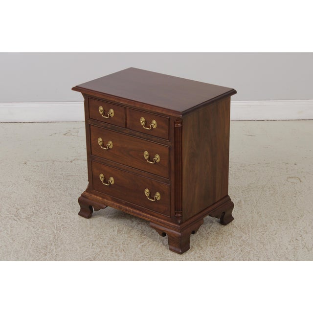 Stickley Pair of Stickley Cherry 3 Drawer Nightstands For Sale - Image 4 of 14