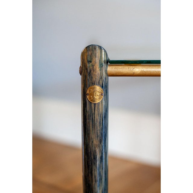 Vintage Nesting Tables in Bamboo with Glass Top from Gallotti & Radice, 1970, Set of 3 For Sale - Image 9 of 15