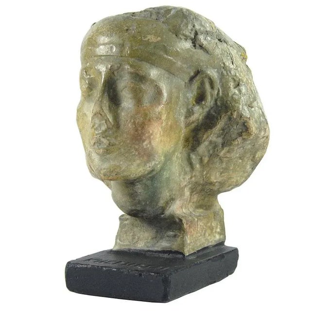 Small Ancient Style Sculpture Head For Sale - Image 9 of 9