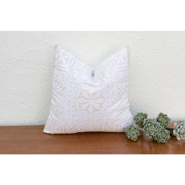 Textile Tuli Applique Pillow Cover For Sale - Image 7 of 7