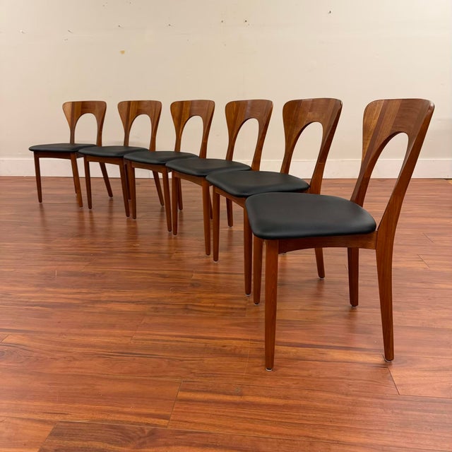 Koefoeds Hornslet Koefoeds Hornslet Peter Teak Dining Chairs Set of 6 For Sale - Image 4 of 11