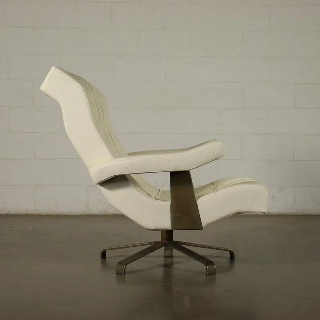 Armchair in Foam Leatherette and Metal, Italy, 1960s For Sale - Image 3 of 13