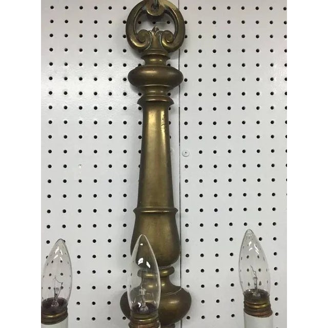 Williamsburg Style Brass Electrified Sconces - a Pair For Sale - Image 9 of 9