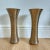 Vintage Pair of MidCentury Brass Ribbed Vases For Sale - Image 9 of 9