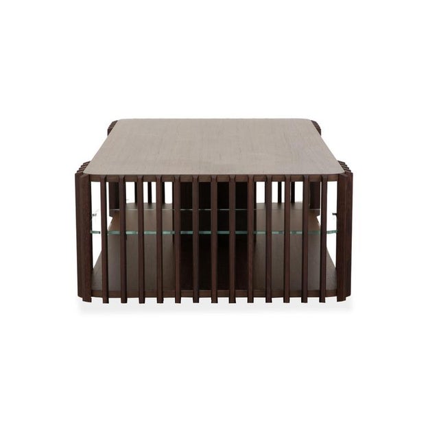 Brown Palis Wood Coffee Table from Roche Bobois For Sale - Image 8 of 10