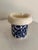 Signed Studio Pottery Figural Jacket Vase – Blue & White Floral Ceramic Sculpture – Artisan Vessel For Sale In New York - Image 6 of 10
