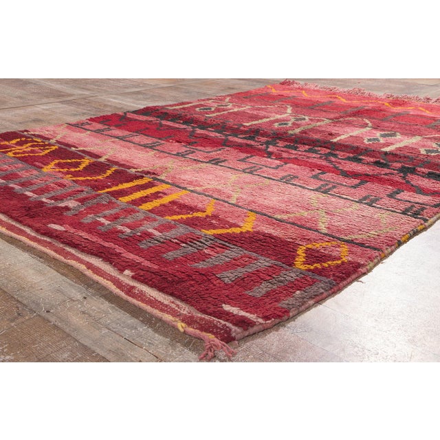 Textile Vintage Rehamna Moroccan Rug, 05'03 X 07'08 For Sale - Image 7 of 9
