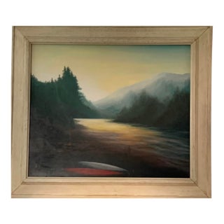 1980s Oil Painting - Landscape For Sale