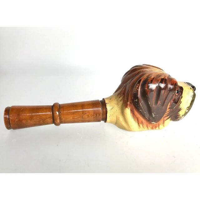Rustic Antique St. Bernard Carved Hardwood Animalia Nutcracker For Sale - Image 3 of 7