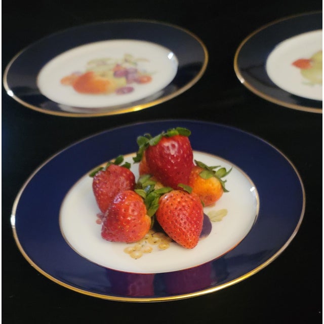 English 1970s Bountiful Collection by Shumann: Bavaria Salad / Fruit Plate Set (6) Vintage Replacements For Sale - Image 3 of 11