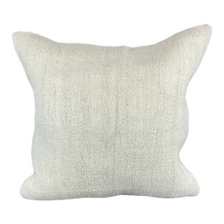 20 x 20 Hemp Pillow Turkish Cushion Natural Grayish White Pillow Cushion Cover For Sale