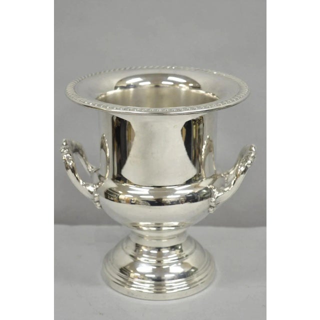 Vintage Silver Plated Trophy Cup Urn Champagne Chiller Ice Bucket by Eales For Sale - Image 11 of 12