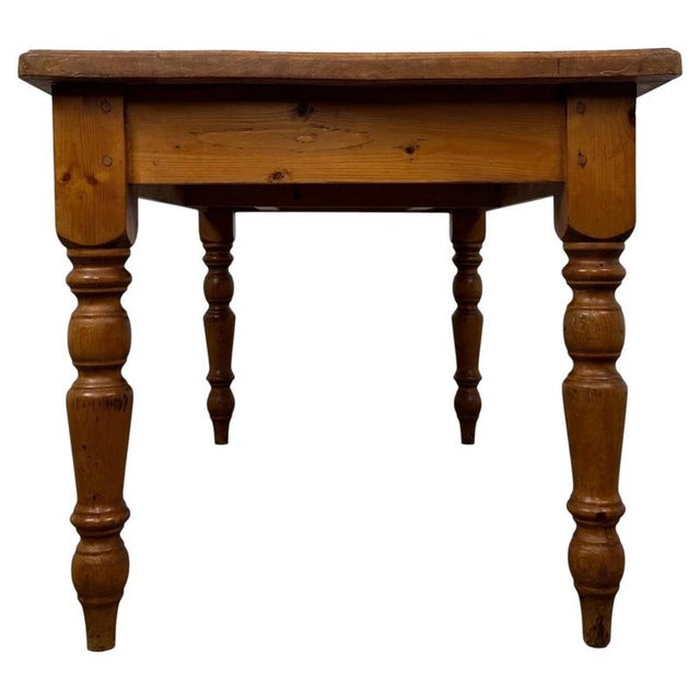 Antique English Pine Farmhouse Dining Table For Sale - Image 11 of 12
