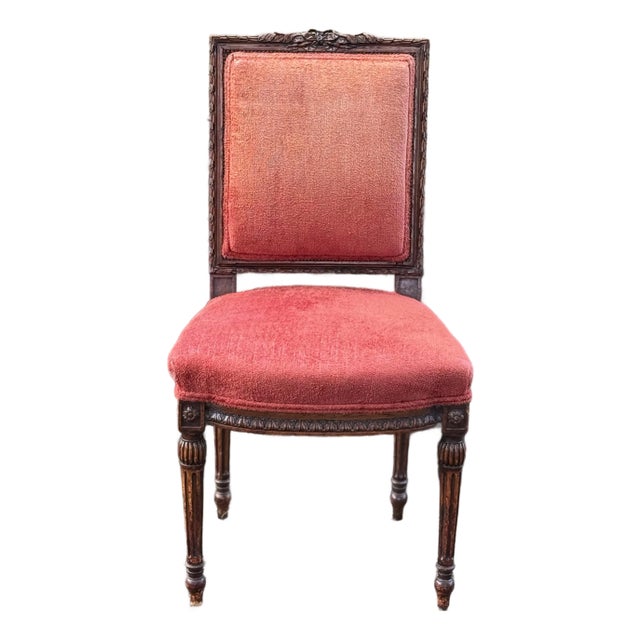 Early 20th Century Heavily Carved Accent French Regency Chair For Sale