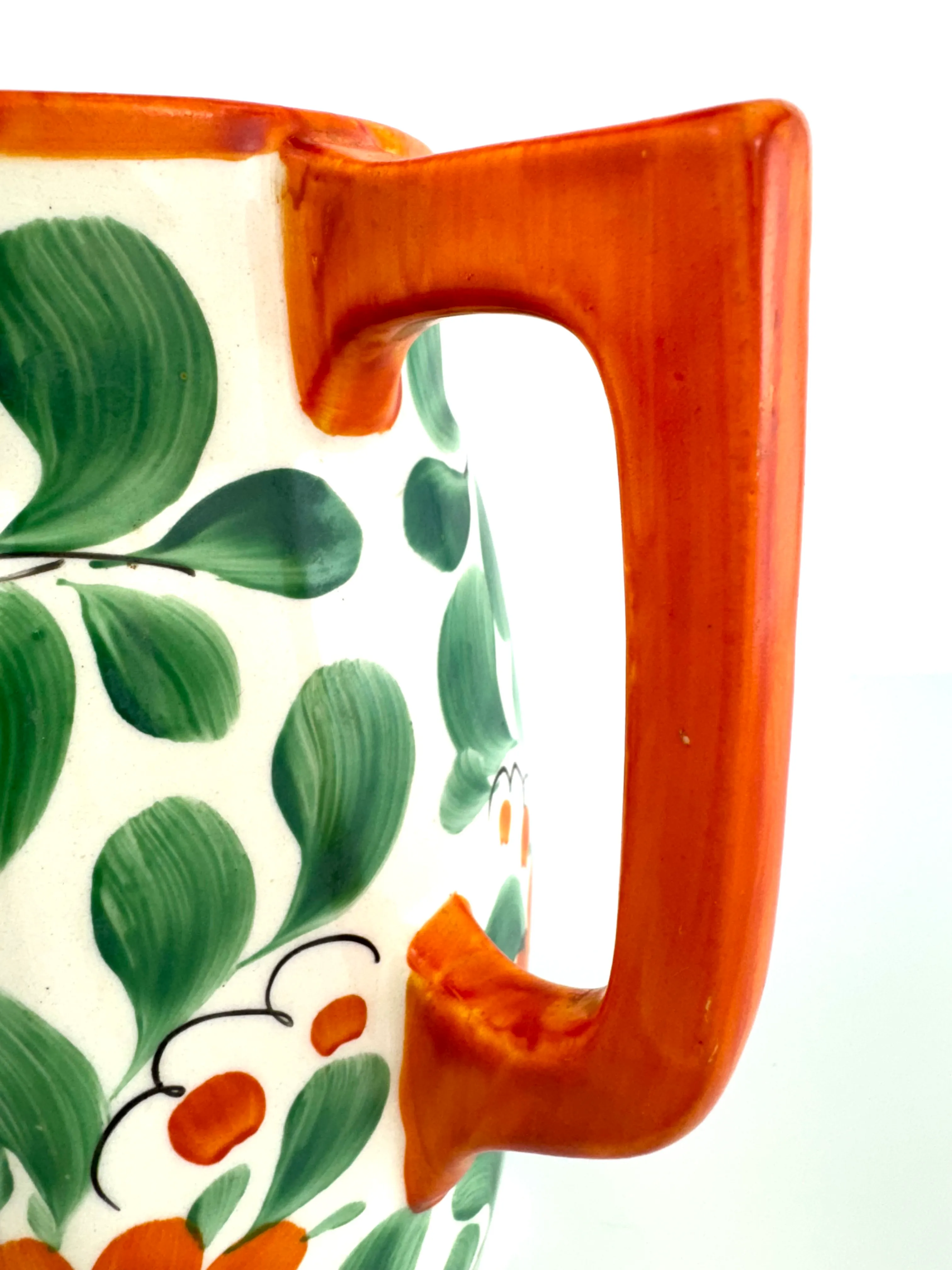 1940's Hand Painted Czechoslovakia Decorative Pitcher | Chairish