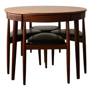 Mid-Century Modern Teak Roundette Dining Set by Hans Olsen for Frem Røjle, 1950s, Set of 5 For Sale