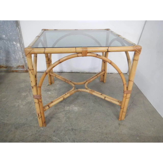 Rattan Table, Italy, 1970s For Sale - Image 12 of 12